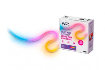 Banda LED RGB inteligenta Gradient neon WiZ, Wi-Fi, 24W, lumina colorata, 3m,