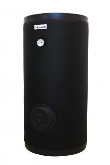 Boiler cu 2 serpentine FORNELLO SOL 200 LT 2S, pentru centrala termica si solar, montaj pe sol, izolatie termica, manta de protectie 