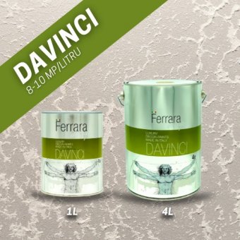 Vopsea decorativa perlata Davinci, Ferrara Design, culoare AURIE, pe baza de apa, pentru interior
