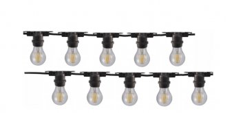 Ghirlanda luminoasa, 20m, interconectabil, E27, IP65, 20m