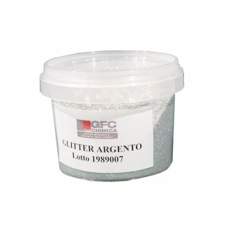Glitter argintiu pentru vopsea decorativa, Ferrara Design 50g