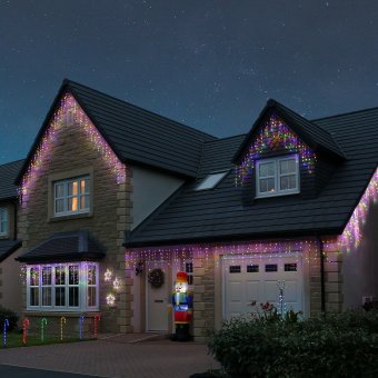 Instalatie Craciun Yoto, Tip Franjuri/Turturi, 4 m, 120 LED-uri