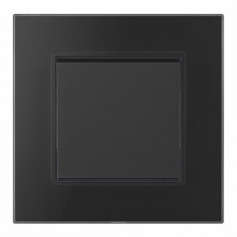 Intrerupator Cap Scara Negru cu Rama din Sticla