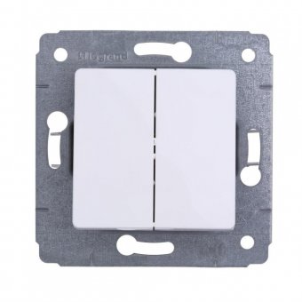 Intrerupator dublu 10A, Legrand Niloe Ivoar 664606