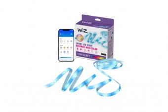 Kit banda LED inteligenta WiZ, 10W, lumina RGB, 10m, Wi-fi, Type-C, IP20,