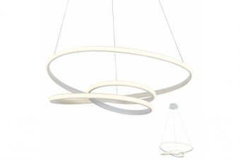 Lustra Sintra, alb mat, LED, 57W, 3705 lm, alb cald, 3000K, Redo