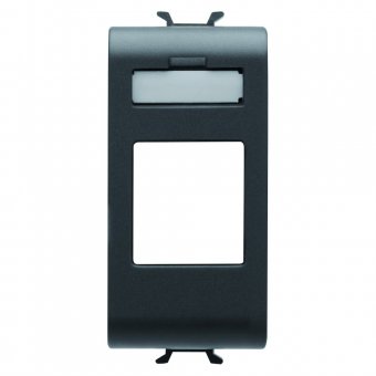 Masca conector RJ45 Negru 1modul Gewiss Chorus - GW12431