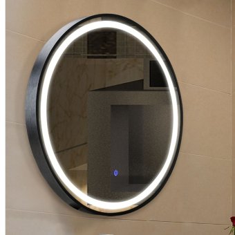 OGLINDA LED CU INTRERUPATOR TOUCH RAMA NEAGRA 15W/4000K/1640LM FI600 220V IP44