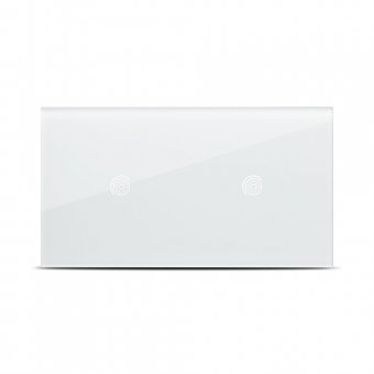 Panou dublu alb 1T+1T, aparataj touch PULSAR NS
