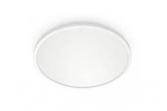 Plafoniera LED inteligenta WiZ SuperSlim, Wi-Fi, Bluetooth, 16W, 1500 lm, lumina alba reglabila, 29.2 cm, metal/plastic, Alb.