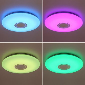 Plafoniera LED SMART cu muzica, Ø390, 30W, RGB+W