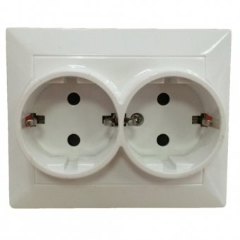 Priza Dubla 2P+E, Spin Top, Alba