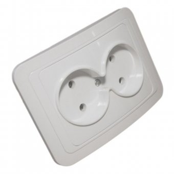 Priza dubla fara Contact de protectie - montaj incastrat