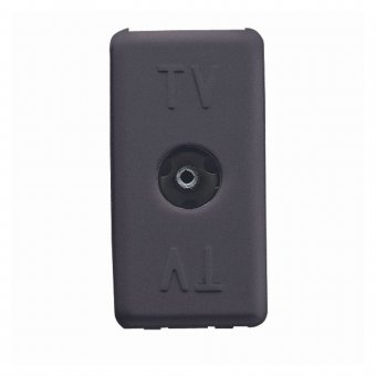 Priza modulara TV, Gewiss GW21228, negru - 1 modul