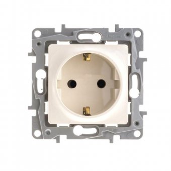 Priza Schuko 2P+T cu protectie, Legrand Niloe Ivoar 664629