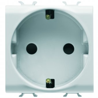 Priza shucko Alb 2module Gewiss Chorus - GW10241