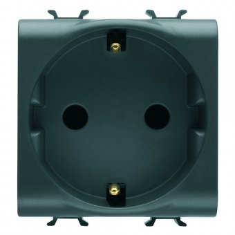 Priza shucko Negru 2module Gewiss Chorus - GW12241