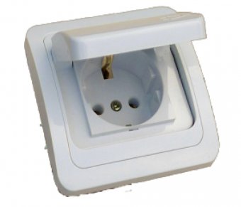 Priza simpla CP, cu capac, IP22 - montaj incastrat