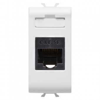 Priza UTP RJ45 cat5E Alb 1modul Gewiss Chorus - GW10421