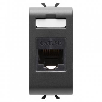 Priza UTP RJ45 cat5E Negru 1modul Gewiss Chorus - GW12421