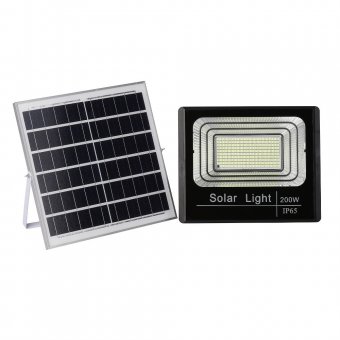 Proiector cu Panou Solar Monocristalin si telecomanda - 200W/6500k