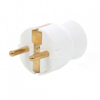 Stecher schuko cu iesire laterala Alb LEGRAND 050316