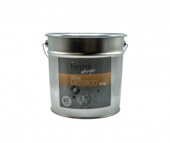 Tencuiala decorativa Materico, Ferrara Design, alba, pentru interior, 24 kg