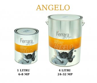 Vopsea decorativa Angelo, Ferrara Design, culoare argintie, pe baza de apa, pentru interior