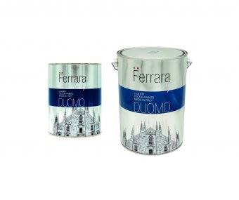 Vopsea decorativa Duomo, Ferrara Design, culoare argintie, pe baza de apa, pentru interior, 4 L