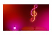 Banda LED RGB inteligenta Gradient neon WiZ, Wi-Fi, 24W, lumina colorata, 3m,