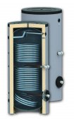Boiler 500 litri cu 2 serpentine SUNSYSTEM SON 500, montaj pe sol, izolatie termica, manta de protectie , flansa de vizitare, emailat cu titan.