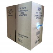 Cablu FTP cupru ALBASTRU cat 6 24AWG (305M)