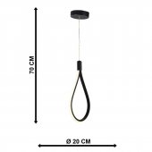 CANDELABRU LED TREND NEGRU 24W/1920lm 3000K-6500K