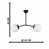 CANDELABRU MARLA NEGRU 2XE27 60W