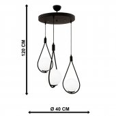 CANDELABRU MEKSIKA NEGRU 3XE27 60W