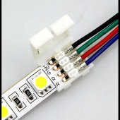 Clema+cablu+clema conector banda LED RGB