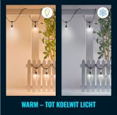 Ghirlanda luminoasa inteligenta LED RGB WiZ, Wi-Fi, 12 becuri, 120 lm, lumina colorata, IP65/IP44, 14.8m