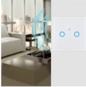 Intrerupator touch dublu WI-FI, alb