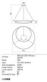LUSTRA  TORSION   LED 40W D750 3000K BRONZE 