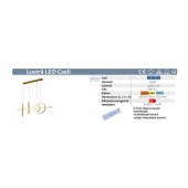 Lustra led aurie cu telecomanda CAELI 82W/4000LM 2700K-6500K