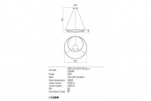 Lustra Torsion led, 30W, 3000k, 2490lm, IP20, alb
