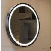 OGLINDA LED CU INTRERUPATOR TOUCH RAMA NEAGRA 15W/4000K/1640LM FI600 220V IP44