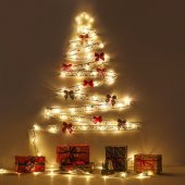 Panglică LED de Crăciun Flippy Aurie, lungime 4 m , 40 LED-uri, Baterii, Alb cald