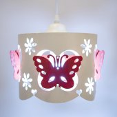 Pendul Butterflies Rosu 1xE27 60W