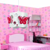 Pendul Butterflies Rosu 1xE27 60W