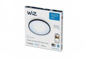 Plafoniera LED inteligenta WiZ SuperSlim, 14W, lumina alba reglabila, Neagra,