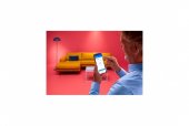 Plafoniera LED inteligenta WiZ SuperSlim, Wi-Fi, Bluetooth, 16W, 1500 lm, lumina alba reglabila, 29.2 cm, metal/plastic, Negru, clasa energetica E, 