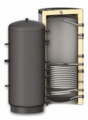 Rezervor de acumulare puffer pentru agent termic cu o serpentina Sunsystem PR 500L, cu izolatie, presiune lucru 3 bar