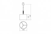 Suspensie Astrid, 1 x E27, argintie
