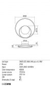  APLICA/PLAFONIERA  TORSION   LED 22W D400 4000K BRONZE 